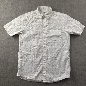 Uniqlo Shirt Adult Small White Button Up Short Sleeve Casual Men's